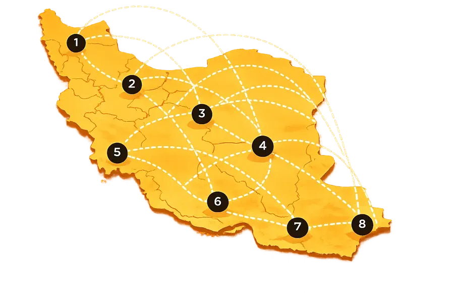 مناطق تحت پوشش تعمیرچی در سراسرایران